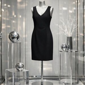 My Michelle Classic Black V-Neck Mini Dress